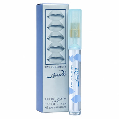 Salvador Dali Eau De Rubylips 8ml EDT Pen Spray with silver and blue box