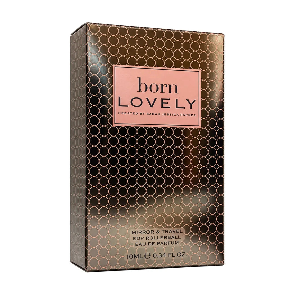 Sarah Jessica Parker Born Lovely 10ml EDP Rollerball & Mirror Gift Set; Closed gift box only