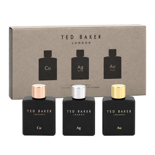 Ted Baker 3 x 12.5ml Mini Set with Cu, Ag and Au bottles and retail box