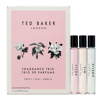 Ted Baker 3 x 15ml Polly, Mia and Amelia fragrance trio with retail box