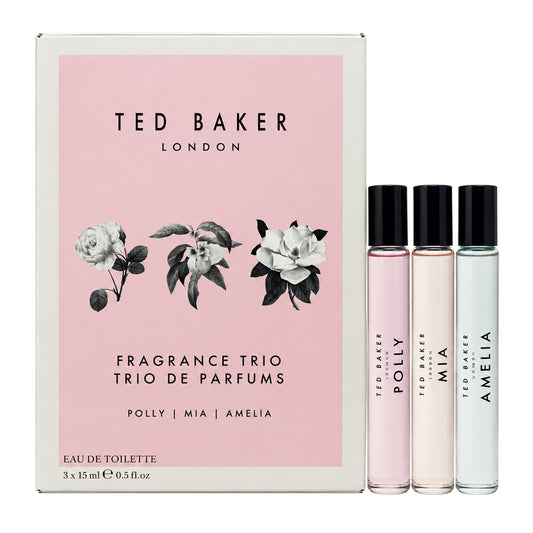 Ted Baker 3 x 15ml Polly, Mia and Amelia fragrance trio with retail box