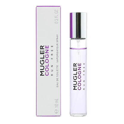 Thierry Mugler Cologne Run Free 10ml Eau de Toilette travel spray bottle with retail box